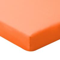Biojersey hoeslaken, oranje 180 x 200 cm