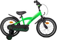 AMIGO Thunder 16 Inch 23,5 cm Jongens Terugtraprem Neon Groen/Zwart