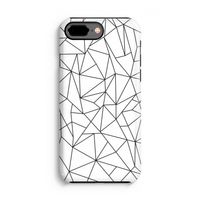 Geometrische lijnen zwart: iPhone 8 Plus Tough Case