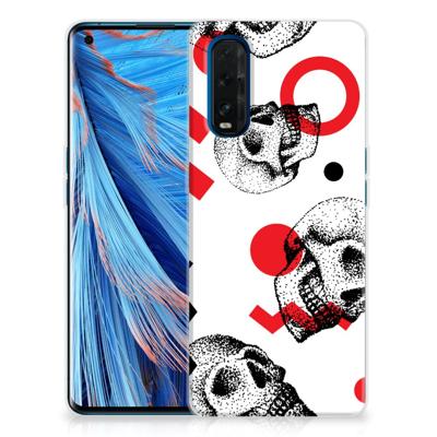 Silicone Back Case OPPO Find X2 Skull Red Silicone Back Case OPPO Find X2 Skull Red
