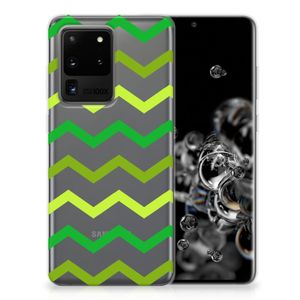 Samsung Galaxy S20 Ultra TPU bumper Zigzag Groen