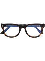 TOM FORD Eyewear lunettes de vue à monture ronde - Marron - thumbnail