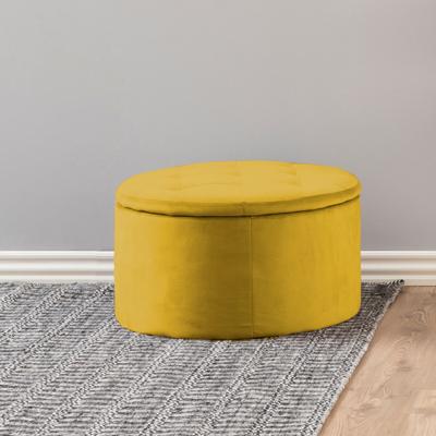 Bendt Poef 'Elith' Velvet, kleur Geel