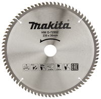 Makita Accessoires Cirkelzaagblad Aluminium | Standaard | 235x30x2,4 80T 5g - D-72992 - D-72992 - thumbnail