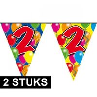 2x Leeftijd vlaggenlijnen 2 jaar thema van 10 meter - thumbnail