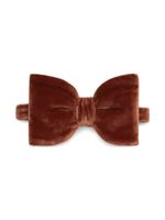 Gucci Kids nœud papillon en velours - Marron