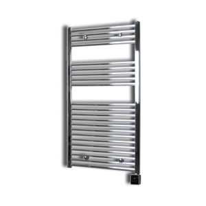 Sanicare elektrische design radiator 60x112cm chroom met Bluetooth en thermostaat rechts chroom