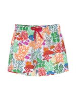 Vilebrequin Kids short de bain à imprimé graphique - Blanc