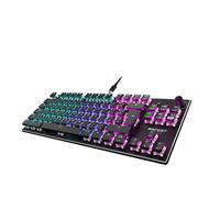 Roccat Vulcan TKL - Compact Mechanisch RGB Gaming Toetsenbord, AIMO LED Per-Key verlichting, Titan Lineaire Schakelaars, duurzaam ontwerp (aluminium bovenplaat), multimedia wiel