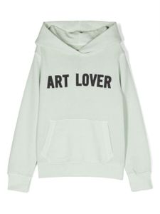 Zadig & Voltaire Kids hoodie en coton à slogan imprimé - Vert