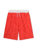 BOSS Kidswear short de bain à lien de resserrage - Rouge