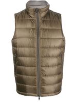 Herno gilet zippé à design réversible - Vert