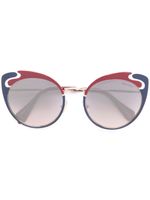 Miu Miu Eyewear lunettes de soleil Noir - Rouge - thumbnail