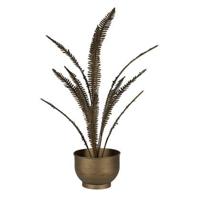 Clayre & Eef Kunstplant 63 cm Goudkleurig Ijzer Decoratie plant - thumbnail