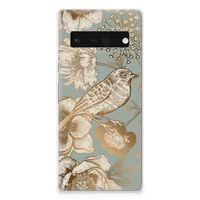 TPU Case voor Google Pixel 6 Pro Vintage Bird Flowers - thumbnail