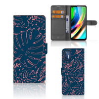 Motorola Moto G9 Plus Hoesje Palm Leaves - thumbnail