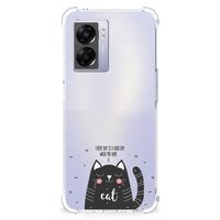 OPPO A77 5G | A57 5G Stevig Bumper Hoesje Cat Good Day