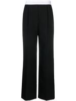 Alexander Wang logo-waistband straight-leg trousers - Noir - thumbnail