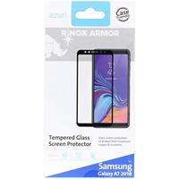 Azuri Tempered Glass flat RINOX ARMOR - zwart frame - Samsung A7 2018