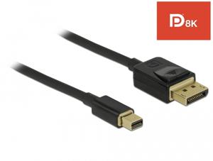 Delock 84927 Mini DisplayPort naar DisplayPort-kabel 8K 60 Hz 1 m DP 8K gecertificeerd