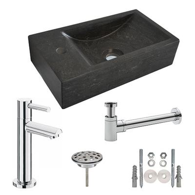 Fonteinset Natura Rechthoek Links 40x22x10cm Hardsteen Antraciet Chroom Toiletkraan Sifon Plug Bevestigingsset Fonteinset Natura Rechthoek Links 40x22x10cm Hardsteen Antraciet Chroom Toiletkraan Sifon Plug Bevestigingsset