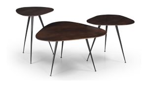 Brix Salontafel Loua Mangohout, Set van 3 stuks - Bruin - Organisch