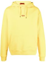 424 hoodie à logo brodé - Jaune