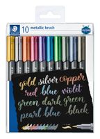 Brushpen Staedtler metallic etui ÃƒÆ' 10 kleuren