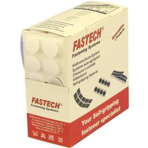 FASTECH® B20-COIN000005 Klittenband punten Om vast te plakken Hotmelt Haak- en lusdeel (Ø) 20 mm Wit 460 onderdelen