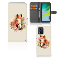 Telefoonhoesje met Pasjes voor Motorola Moto E13 4G Paard