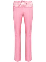 Blumarine pantalon à empiècements en dentelle - Rose - thumbnail