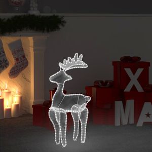 VidaXL Kerstversiering rendier met mesh 306 LED&apos;s 60x24x89 cm