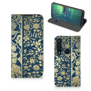 Motorola G8 Plus Smart Cover Beige Flowers