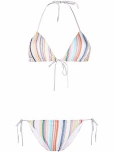 Missoni bikini à détails rayés - Bleu