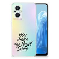 OPPO Reno8 Lite Siliconen hoesje met naam Heart Smile - thumbnail