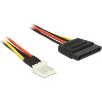 Delock 83918 Voedingskabel SATA 15-pins bus > 4-pins floppy male 15cm