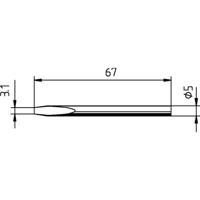 Ersa 0032KD Soldeerpunt Beitelvorm, recht Grootte soldeerpunt 3.10 mm Inhoud: 1 stuk(s) - thumbnail