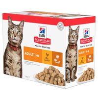 Hill&apos;s Adult Poultry Selection combipack kip & met kalkoen nat kattenvoer 3 dozen (36 x 85 g) - thumbnail