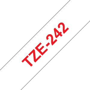 Brother TZE-242 labelprinter-tape Rood op wit