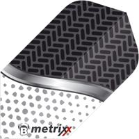 Bull's Metrixx 150 micron flights (Kleur: wit/zwart)