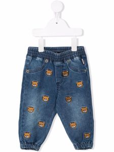 Moschino Kids jean à motif Teddy Bear - Bleu