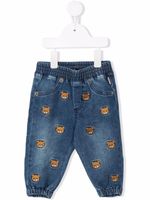 Moschino Kids jean à motif Teddy Bear - Bleu