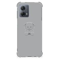 Motorola Moto G53 Stevig Bumper Hoesje Grijs Baby Olifant