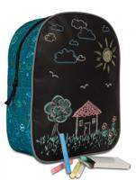 Fabrizio rugzak Colour Me 30 x 23 x 10 cm zwart/blauw