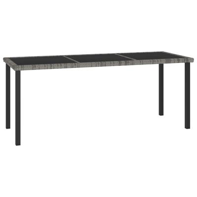 vidaXL Tuintafel 180x70x73 cm poly rattan grijs vidaXL Tuintafel 180x70x73 cm poly rattan grijs