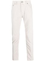 Jacob Cohën pantalon fuselé à patch logo - Blanc