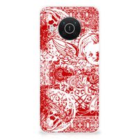 Silicone Back Case Nokia X10 | X20 Angel Skull Rood