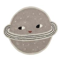 OYOY Planet kindervloerkleed & -mat Grijs Katoen, Wol Rond