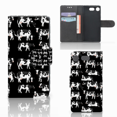 Sony Xperia XZ1 Compact Telefoonhoesje met Pasjes Koetjes Sony Xperia XZ1 Compact Telefoonhoesje met Pasjes Koetjes