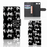 Sony Xperia XZ1 Compact Telefoonhoesje met Pasjes Koetjes